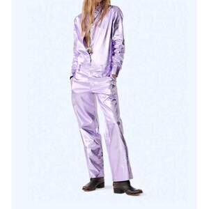 NEW LANTHROPY astro metallic jeans in lavender